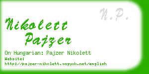 nikolett pajzer business card